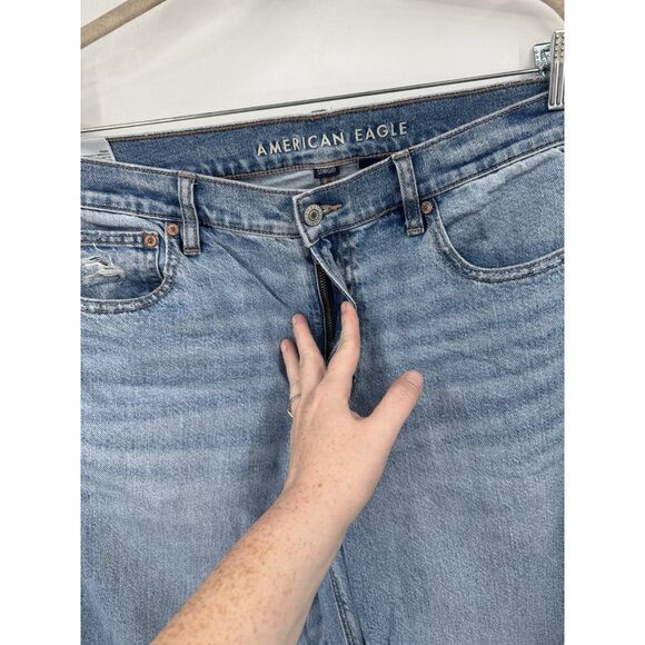 American Eagle Stovepipe Strigid Jeans Women 10 Blue Denim Preppy Grunge Skater - Picture 12 of 12